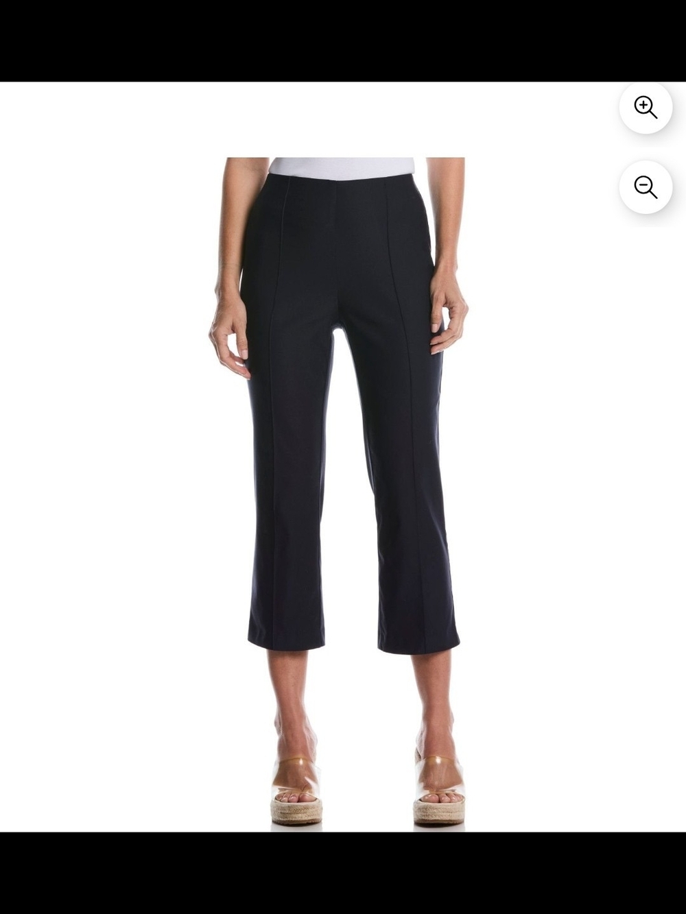 Rafaella Black Cropped Ponte Pants NWT 14